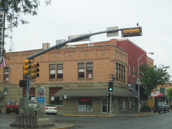 Building with swastika decorations